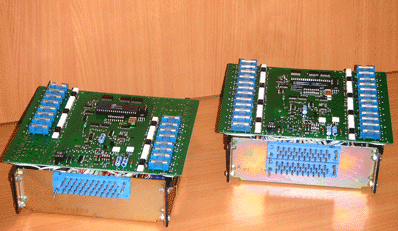 Блоки электронные контроллеров КДУ-3.1М (справа) и КДУ-3.2М (слева)